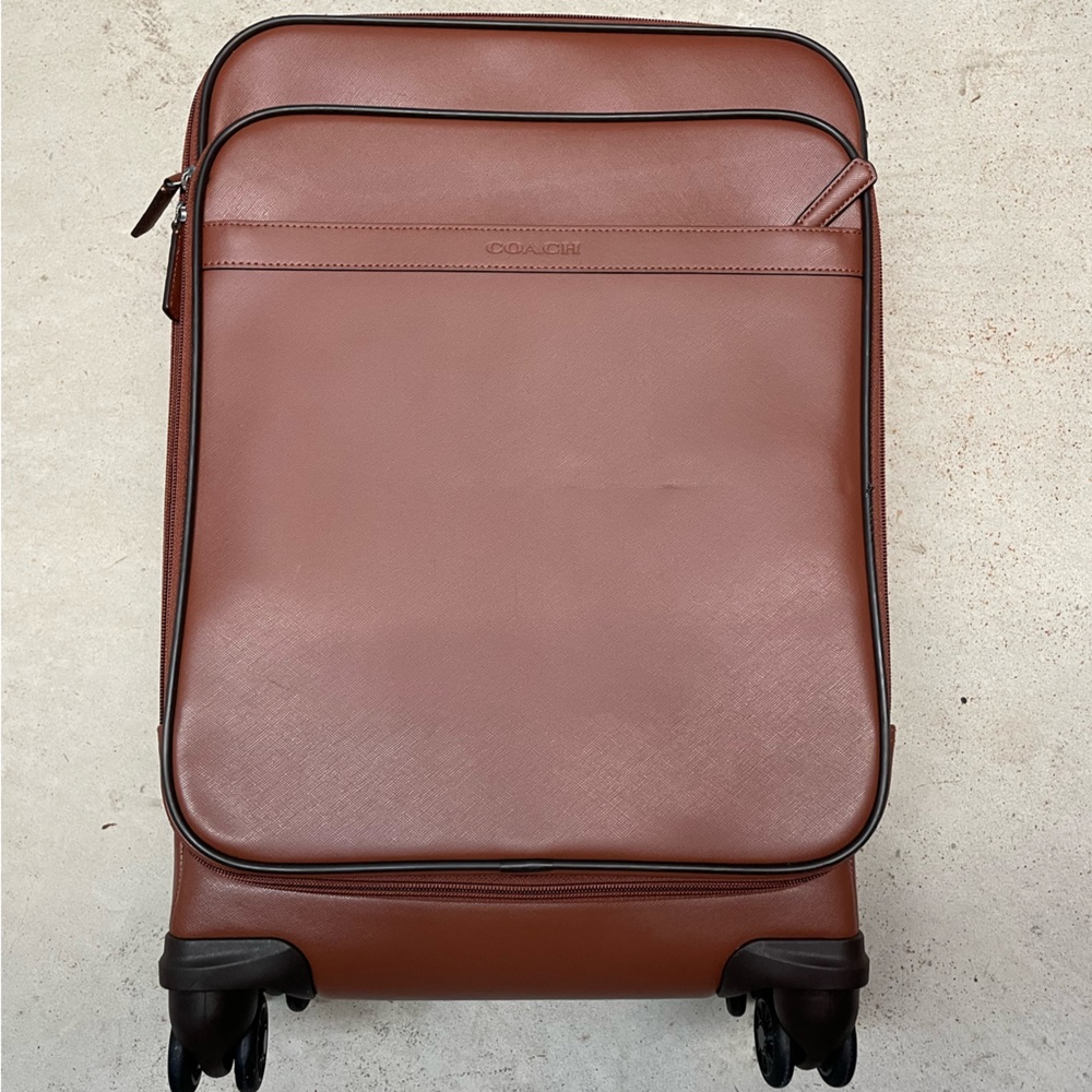 NWOT Coach Leather Carry on Suitcase